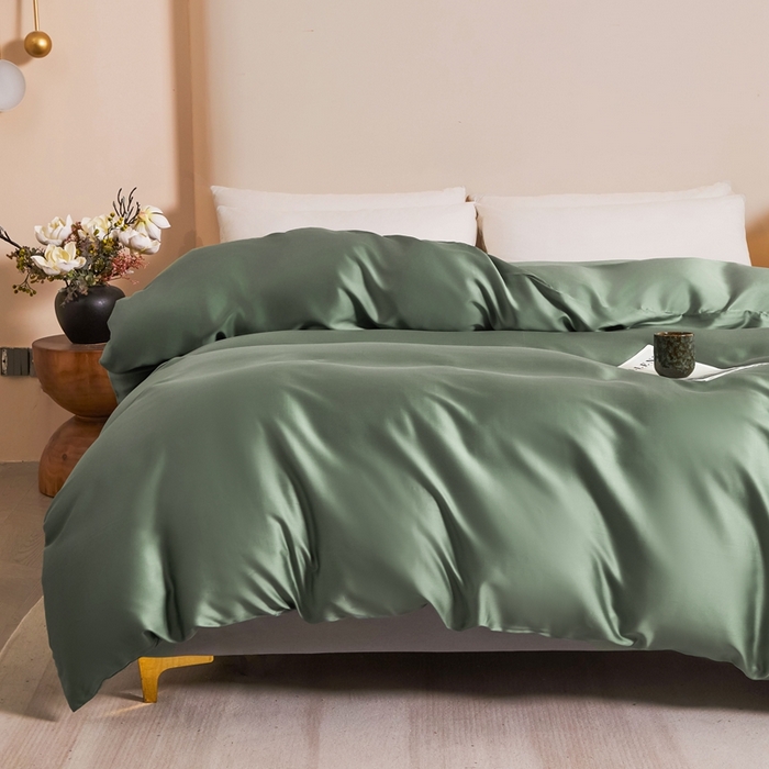 91家纺网 家纺一手货源 找家纺 雅萱家纺 2026新款60s天丝被套单品被套被套单件 60s天丝橄榄绿
