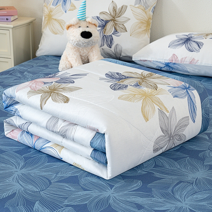 91家纺网 家纺一手货源 找家纺 丫丫家纺 2026新全棉印花夏被空调被双人薄被子单人学生夏凉被  安丽