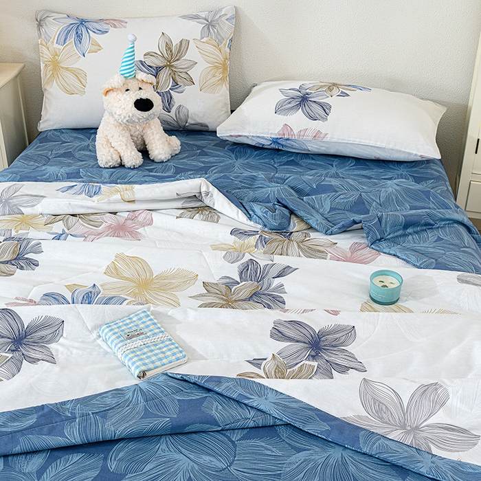 91家纺网 家纺一手货源 找家纺 丫丫家纺 2026新全棉印花夏被空调被双人薄被子单人学生夏凉被  安丽