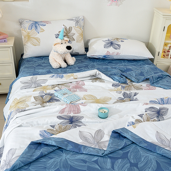 91家纺网 家纺一手货源 找家纺 丫丫家纺 2026新全棉印花夏被空调被双人薄被子单人学生夏凉被  安丽