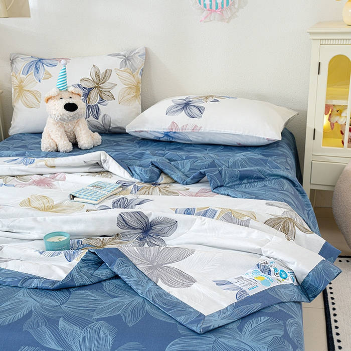 91家纺网 家纺一手货源 找家纺 丫丫家纺 2026新全棉印花夏被空调被双人薄被子单人学生夏凉被  安丽