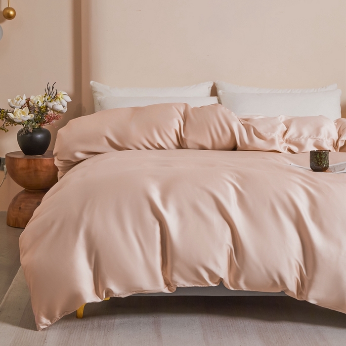 91家纺网 家纺一手货源 找家纺 雅萱家纺 2026新款60s天丝被套单品被套被套单件 60s天丝柔雾粉