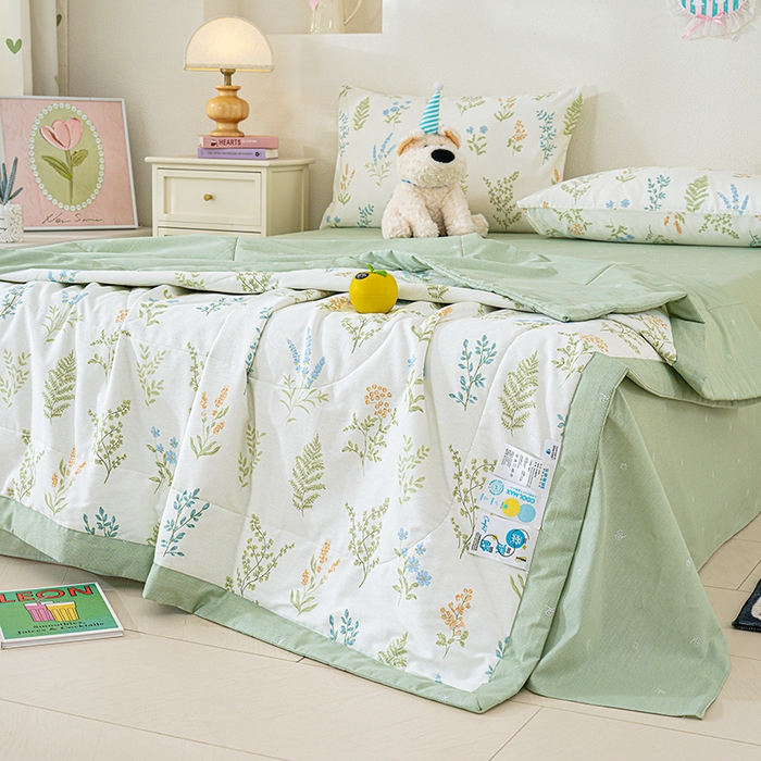 91家纺网 家纺一手货源 找家纺 丫丫家纺 2026新全棉印花夏被空调被双人薄被子单人学生夏凉被  芳草集
