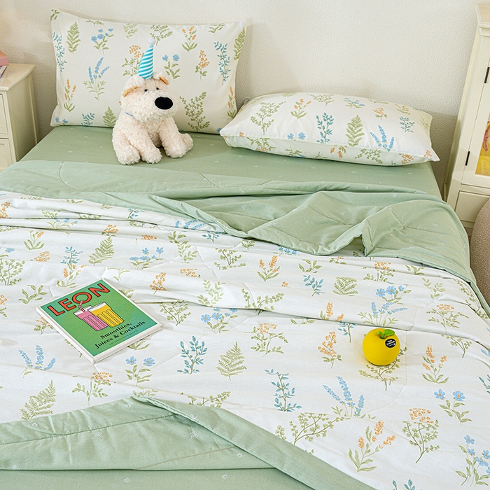 91家纺网 家纺一手货源 找家纺 丫丫家纺 2026新全棉印花夏被空调被双人薄被子单人学生夏凉被  芳草集