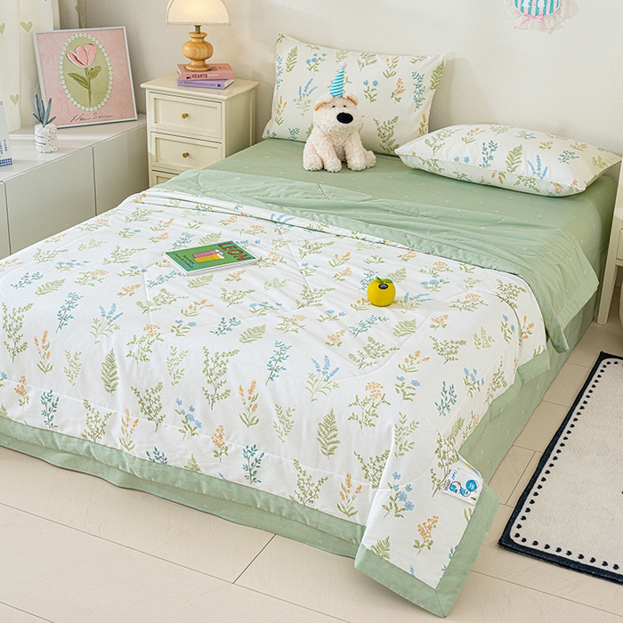 91家纺网 家纺一手货源 找家纺 丫丫家纺 2026新全棉印花夏被空调被双人薄被子单人学生夏凉被  芳草集