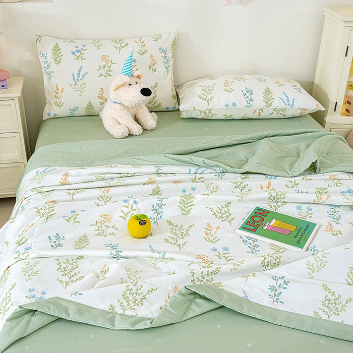 91家纺网 家纺一手货源 找家纺 丫丫家纺 2026新全棉印花夏被空调被双人薄被子单人学生夏凉被  芳草集