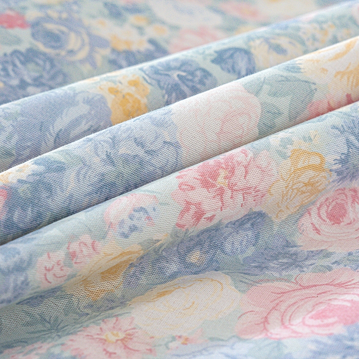 91家纺网 家纺一手货源 找家纺 丫丫家纺 2026新全棉印花夏被空调被双人薄被子单人学生夏凉被  岚花绪-灰