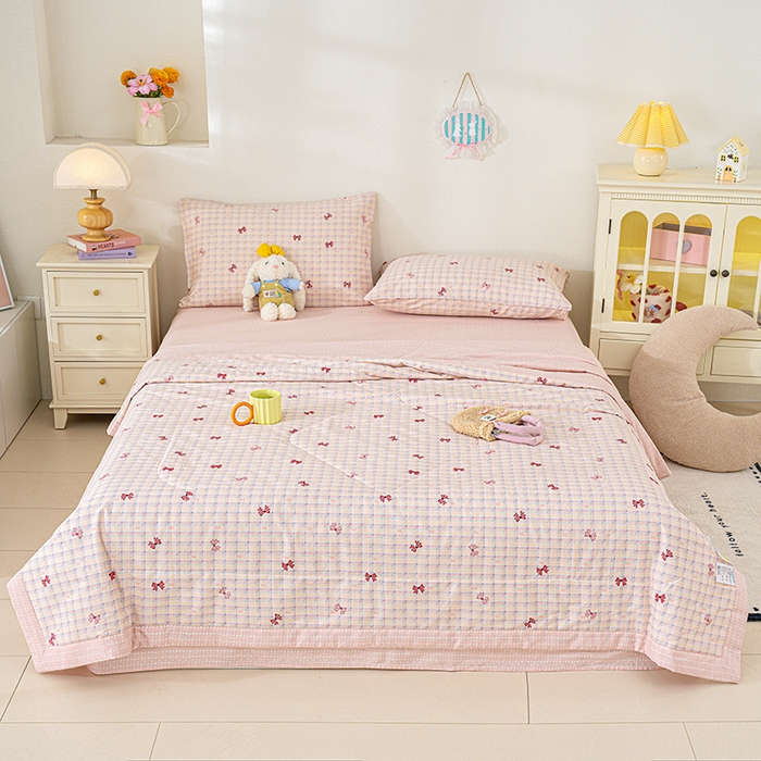 91家纺网 家纺一手货源 找家纺 丫丫家纺 2026新全棉印花夏被空调被双人薄被子单人学生夏凉被  梦境手账