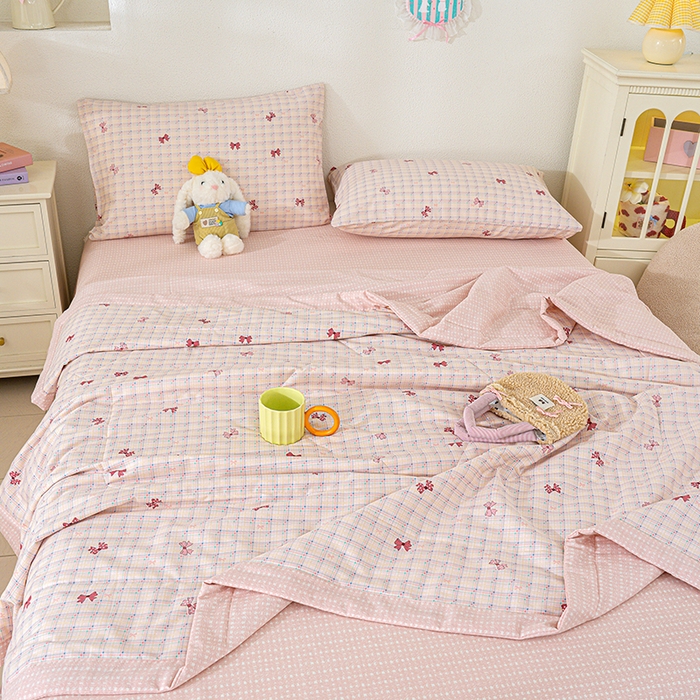 91家纺网 家纺一手货源 找家纺 丫丫家纺 2026新全棉印花夏被空调被双人薄被子单人学生夏凉被  梦境手账