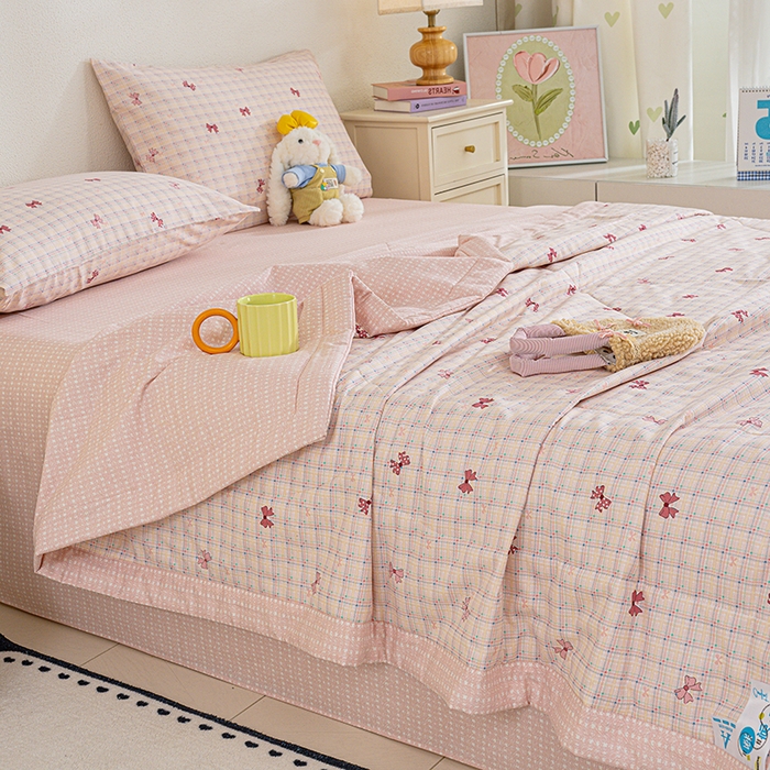 91家纺网 家纺一手货源 找家纺 丫丫家纺 2026新全棉印花夏被空调被双人薄被子单人学生夏凉被  梦境手账