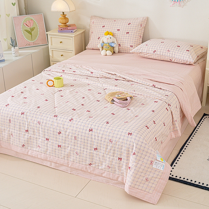 91家纺网 家纺一手货源 找家纺 丫丫家纺 2026新全棉印花夏被空调被双人薄被子单人学生夏凉被  梦境手账