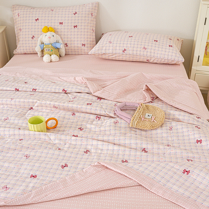 91家纺网 家纺一手货源 找家纺 丫丫家纺 2026新全棉印花夏被空调被双人薄被子单人学生夏凉被  梦境手账