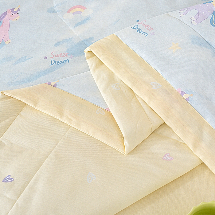 91家纺网 家纺一手货源 找家纺 丫丫家纺 2026新全棉印花夏被空调被双人薄被子单人学生夏凉被  星芒小马