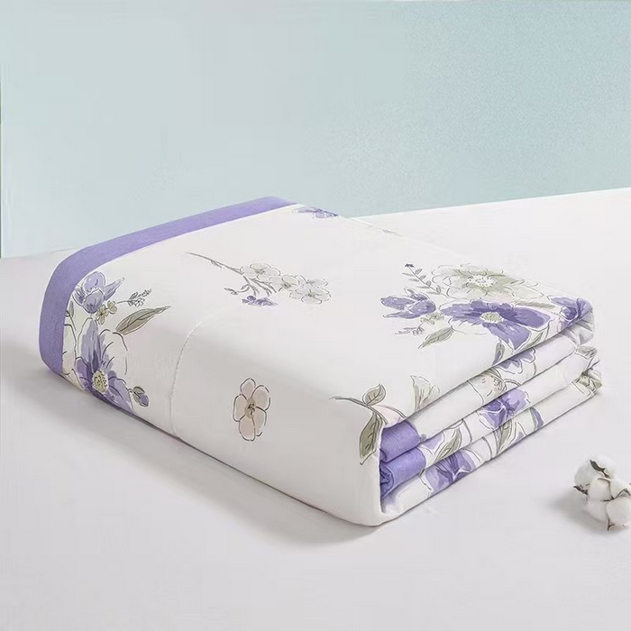 91家纺网 家纺一手货源 找家纺 丫丫家纺 2026新全棉印花夏被空调被双人薄被子单人学生夏凉被  紫气东来