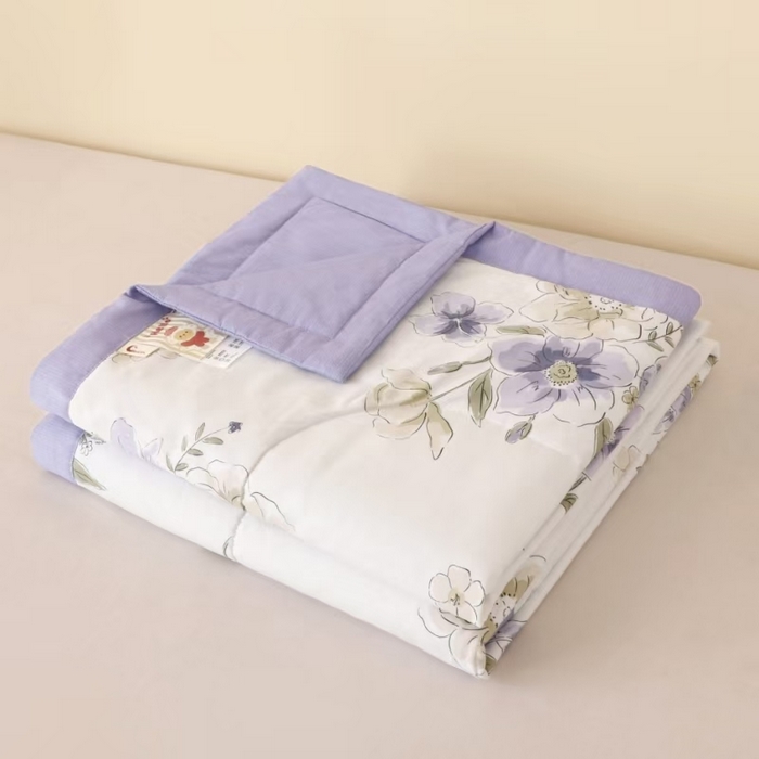 91家纺网 家纺一手货源 找家纺 丫丫家纺 2026新全棉印花夏被空调被双人薄被子单人学生夏凉被  紫气东来