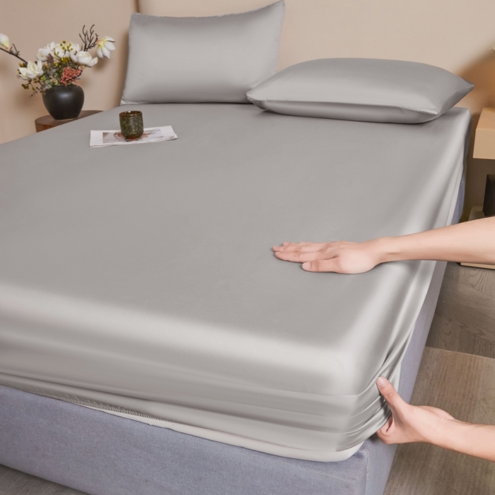 91家纺网 家纺一手货源 找家纺 雅萱家纺 2026新款60s天丝床笠单品床笠床笠单件 60s天丝都市灰