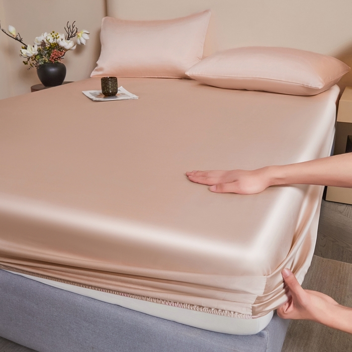 91家纺网 家纺一手货源 找家纺 雅萱家纺 2026新款60s天丝床笠单品床笠床笠单件 60s天丝柔雾粉