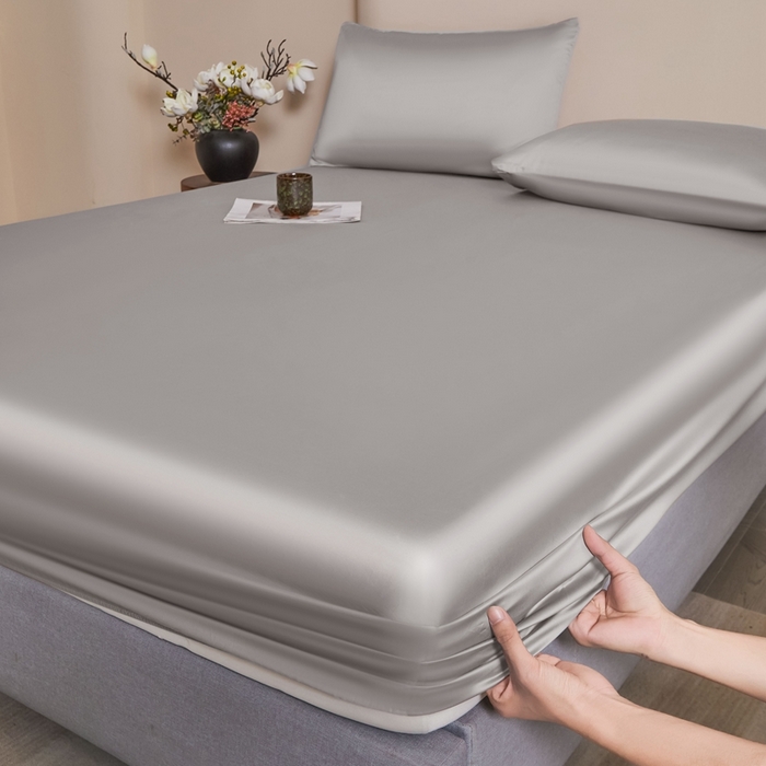 91家纺网 家纺一手货源 找家纺 雅萱家纺 2026新款60s天丝床笠单品床笠床笠单件 60s天丝都市灰