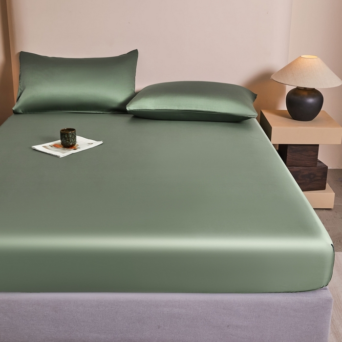 91家纺网 家纺一手货源 找家纺 雅萱家纺 2026新款60s天丝床笠单品床笠床笠单件 60s天丝橄榄绿