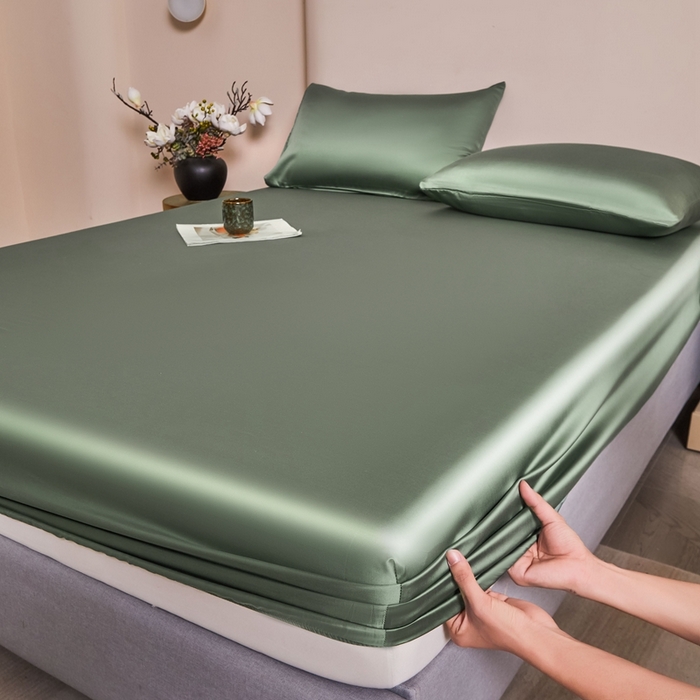 91家纺网 家纺一手货源 找家纺 雅萱家纺 2026新款60s天丝床笠单品床笠床笠单件 60s天丝橄榄绿