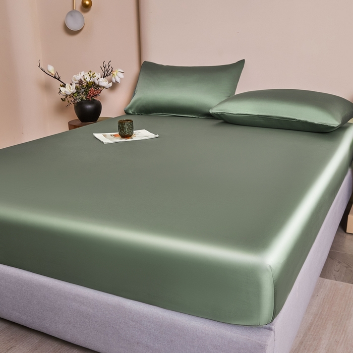 91家纺网 家纺一手货源 找家纺 雅萱家纺 2026新款60s天丝床笠单品床笠床笠单件 60s天丝橄榄绿