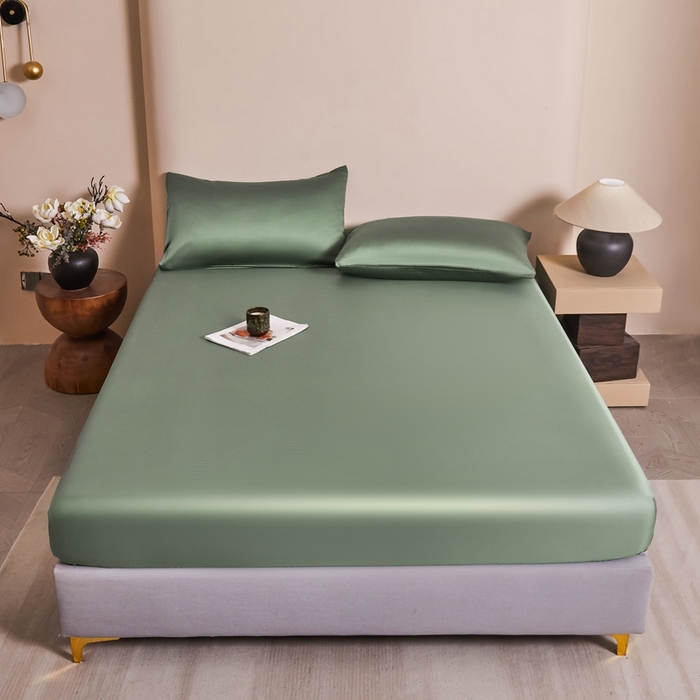 91家纺网 家纺一手货源 找家纺 雅萱家纺 2026新款60s天丝床笠单品床笠床笠单件 60s天丝橄榄绿