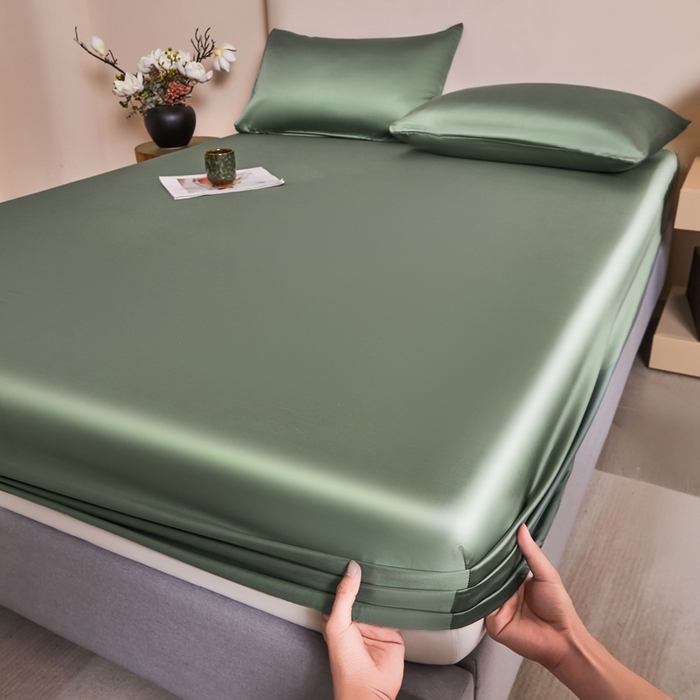 91家纺网 家纺一手货源 找家纺 雅萱家纺 2026新款60s天丝床笠单品床笠床笠单件 60s天丝橄榄绿