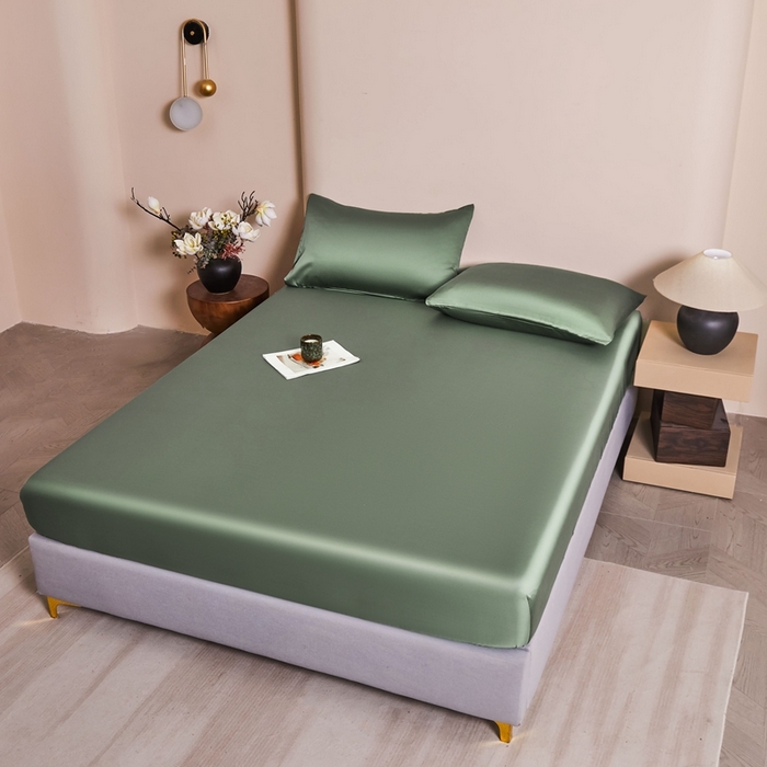 91家纺网 家纺一手货源 找家纺 雅萱家纺 2026新款60s天丝床笠单品床笠床笠单件 60s天丝橄榄绿