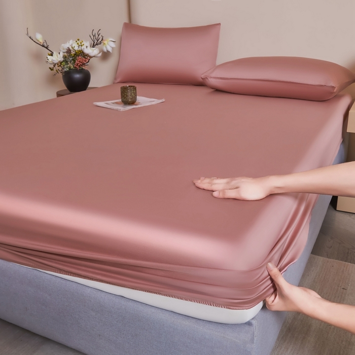 雅萱家纺 2026新款60s天丝床笠单品床笠床笠单件 60s天丝浆果粉