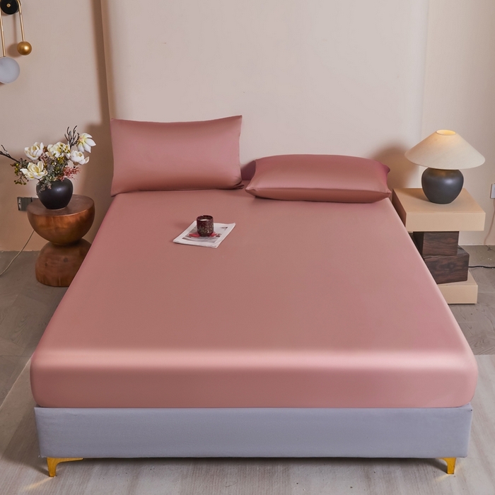 91家纺网 家纺一手货源 找家纺 雅萱家纺 2026新款60s天丝床笠单品床笠床笠单件 60s天丝浆果粉