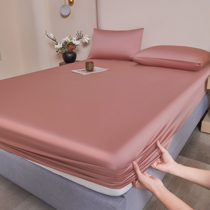 91家纺网 家纺一手货源 找家纺 雅萱家纺 2026新款60s天丝床笠单品床笠床笠单件 60s天丝浆果粉