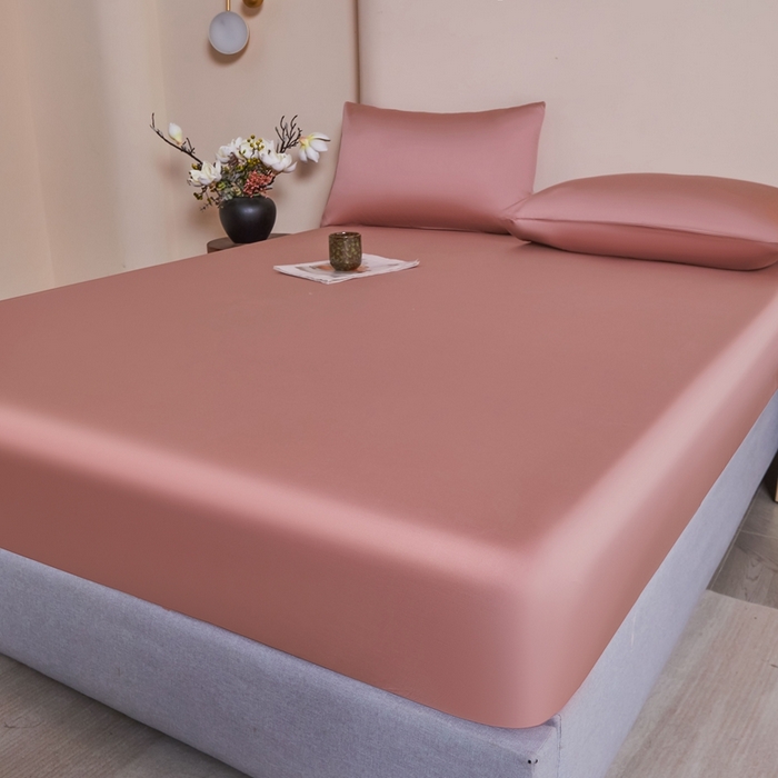 91家纺网 家纺一手货源 找家纺 雅萱家纺 2026新款60s天丝床笠单品床笠床笠单件 60s天丝浆果粉