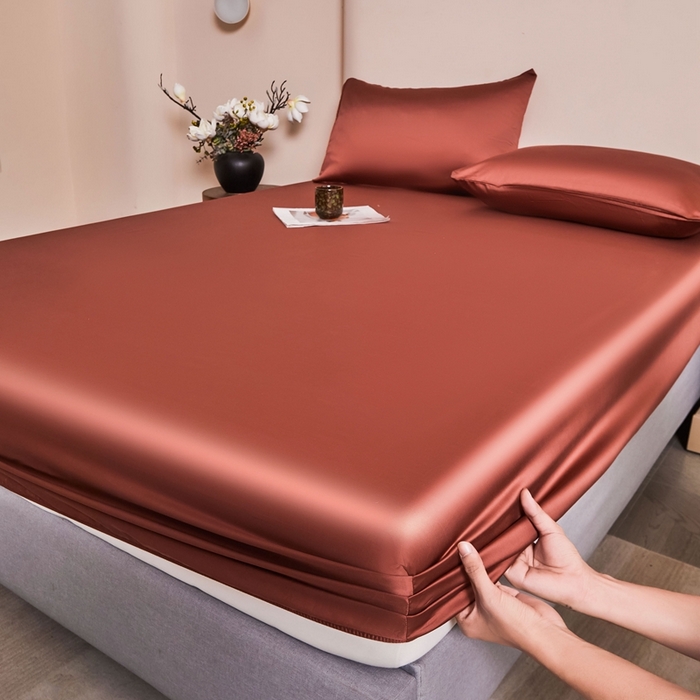 91家纺网 家纺一手货源 找家纺 雅萱家纺 2026新款60s天丝床笠单品床笠床笠单件 60s天丝暖茶色