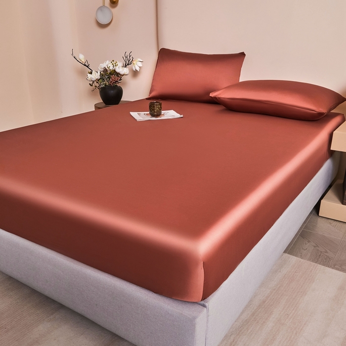 91家纺网 家纺一手货源 找家纺 雅萱家纺 2026新款60s天丝床笠单品床笠床笠单件 60s天丝暖茶色