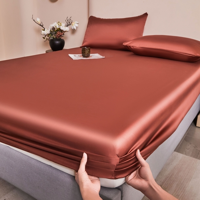 91家纺网 家纺一手货源 找家纺 雅萱家纺 2026新款60s天丝床笠单品床笠床笠单件 60s天丝暖茶色