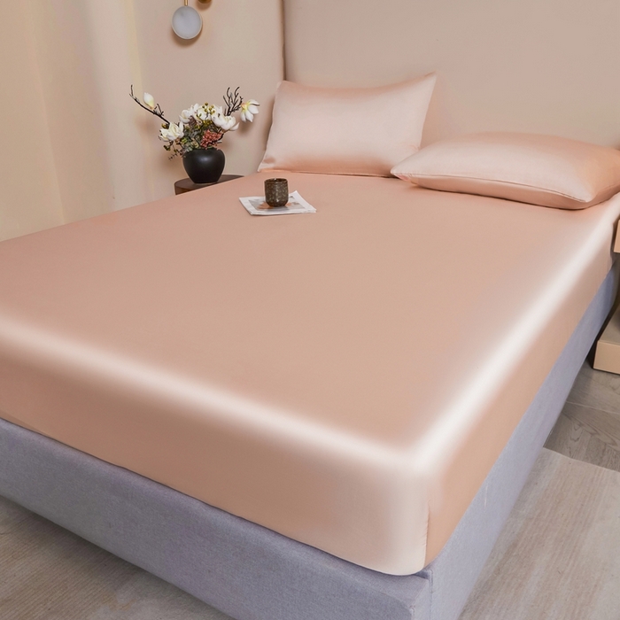 91家纺网 家纺一手货源 找家纺 雅萱家纺 2026新款60s天丝床笠单品床笠床笠单件 60s天丝柔雾粉