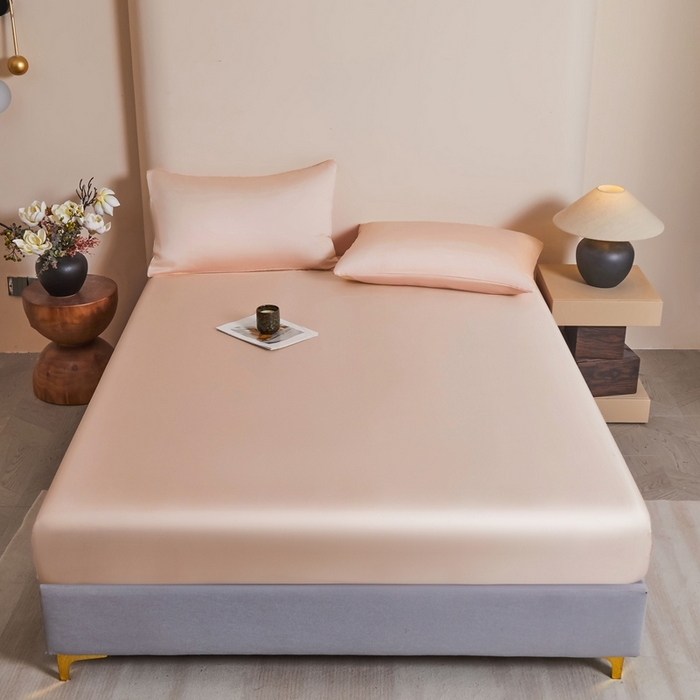 91家纺网 家纺一手货源 找家纺 雅萱家纺 2026新款60s天丝床笠单品床笠床笠单件 60s天丝柔雾粉