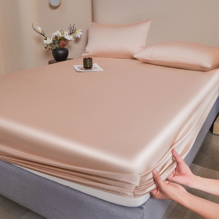 91家纺网 家纺一手货源 找家纺 雅萱家纺 2026新款60s天丝床笠单品床笠床笠单件 60s天丝柔雾粉