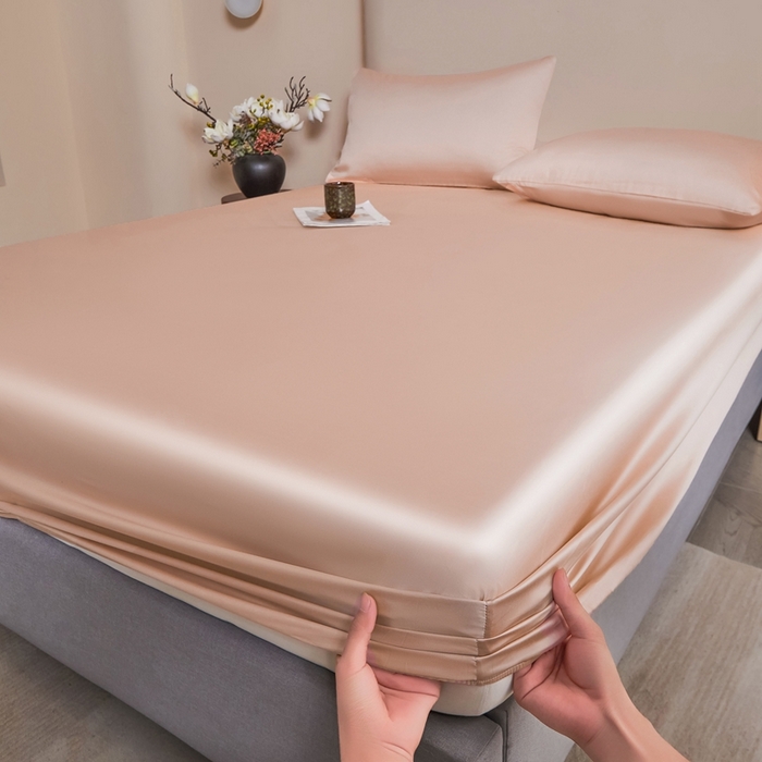 91家纺网 家纺一手货源 找家纺 雅萱家纺 2026新款60s天丝床笠单品床笠床笠单件 60s天丝柔雾粉