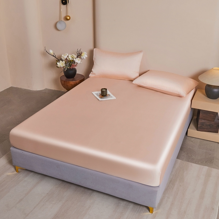 91家纺网 家纺一手货源 找家纺 雅萱家纺 2026新款60s天丝床笠单品床笠床笠单件 60s天丝柔雾粉