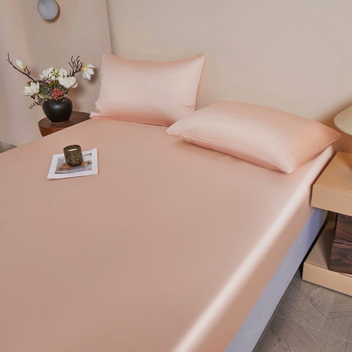 91家纺网 家纺一手货源 找家纺 雅萱家纺 2026新款60s天丝床笠单品床笠床笠单件 60s天丝柔雾粉