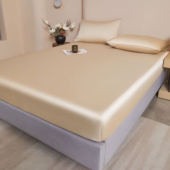 91家纺网 家纺一手货源 找家纺 雅萱家纺 2026新款60s天丝床笠单品床笠床笠单件 60s天丝香槟金