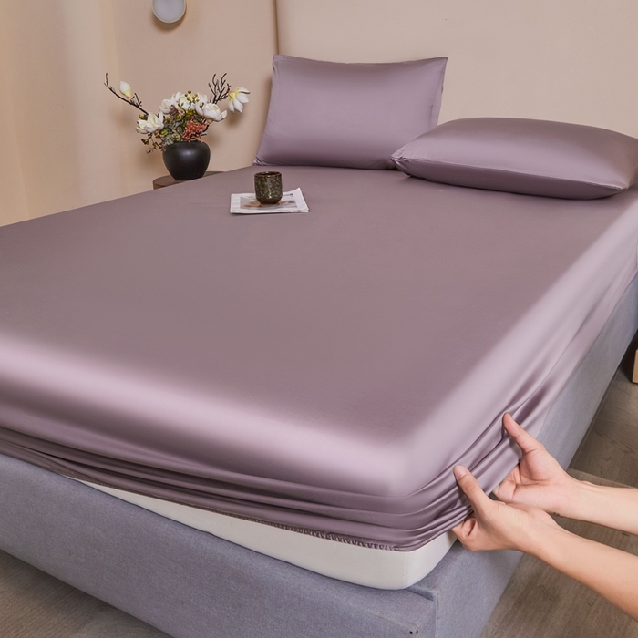 91家纺网 家纺一手货源 找家纺 雅萱家纺 2026新款60s天丝床笠单品床笠床笠单件 60s天丝悠悠紫