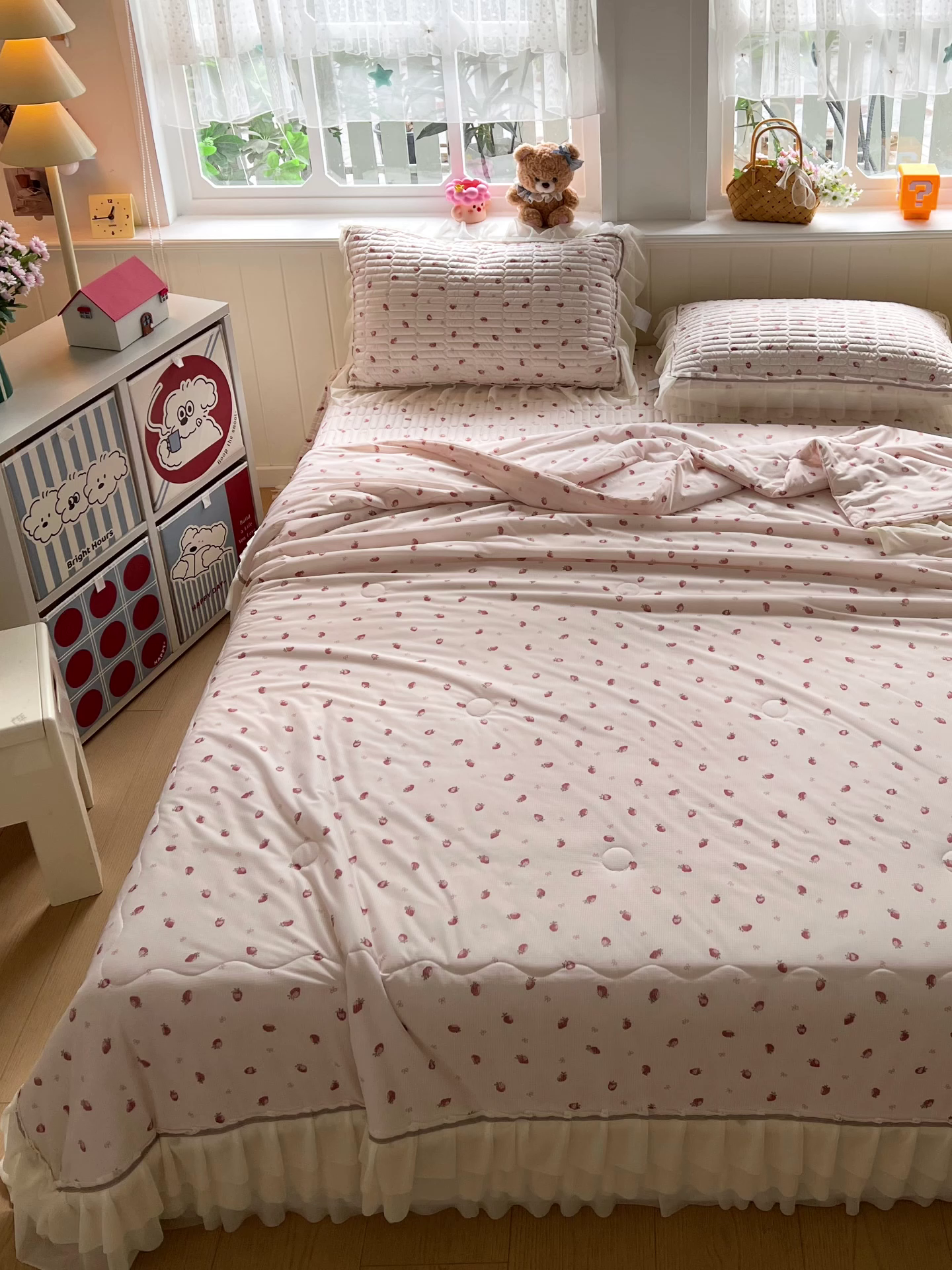 91家纺网 家纺一手货源 找家纺 （总）富米莱（原臻工厂） 2026新款高奢维密花边冰肤格凉感夏凉被床盖夏被四件套