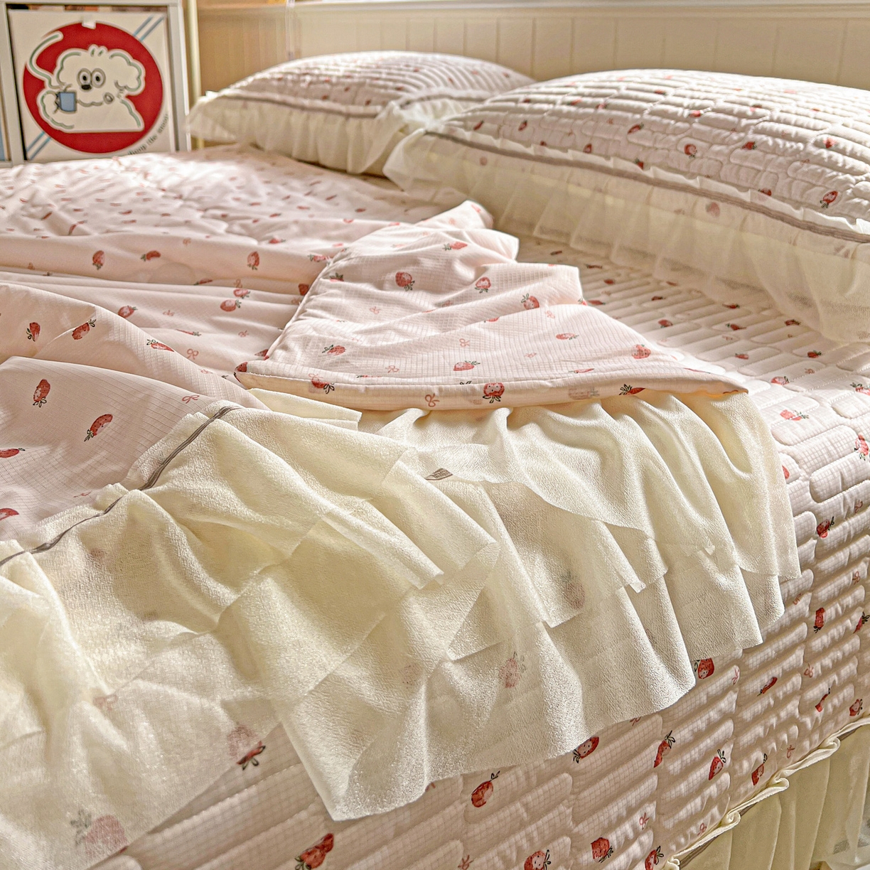 91家纺网 家纺一手货源 找家纺 （总）富米莱（原臻工厂） 2026新款高奢维密花边冰肤格凉感夏凉被床盖夏被四件套