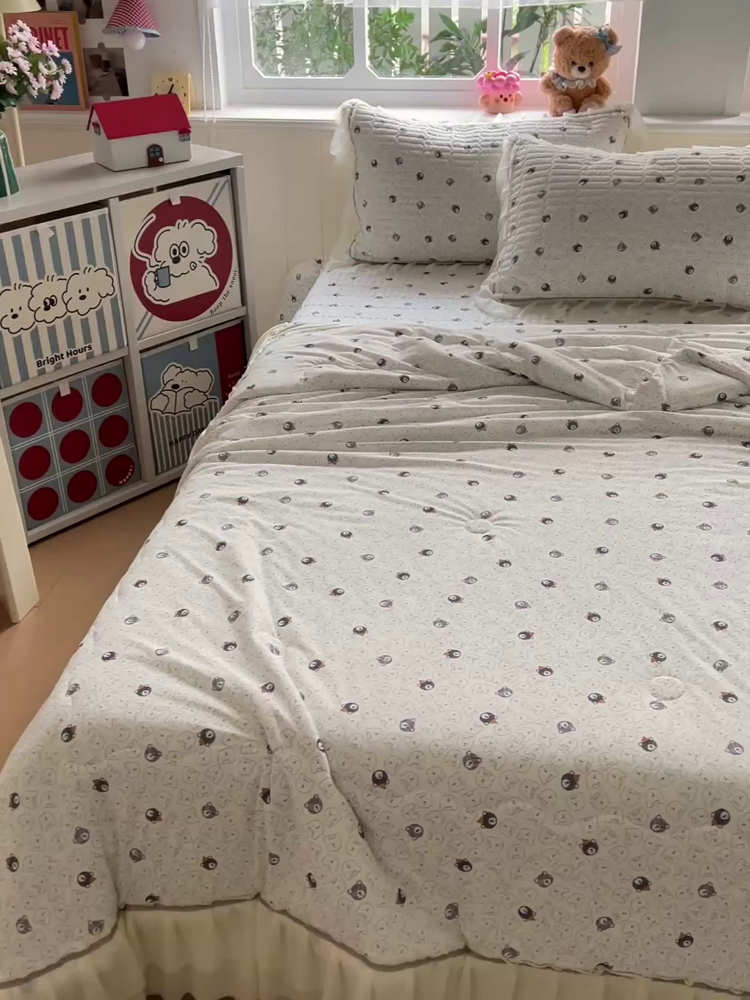 91家纺网 家纺一手货源 找家纺 富米莱（原臻工厂） 2026新款高奢维密花边冰肤格凉感夏凉被床盖夏被四件套 夏被床盖-萌宠集