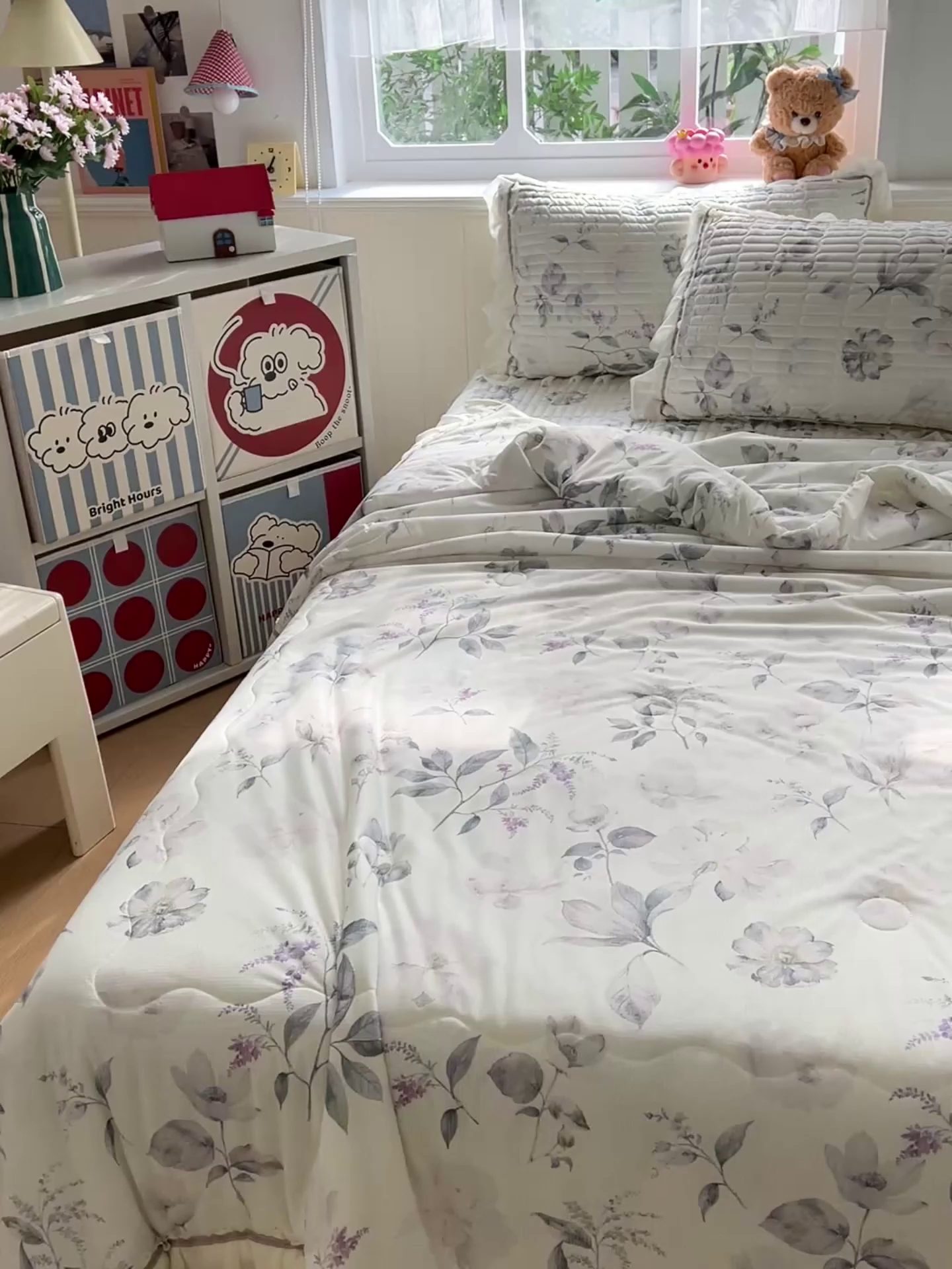 91家纺网 家纺一手货源 找家纺 富米莱（原臻工厂） 2026新款高奢维密花边冰肤格凉感夏凉被床盖夏被四件套 夏被床盖-水墨江南