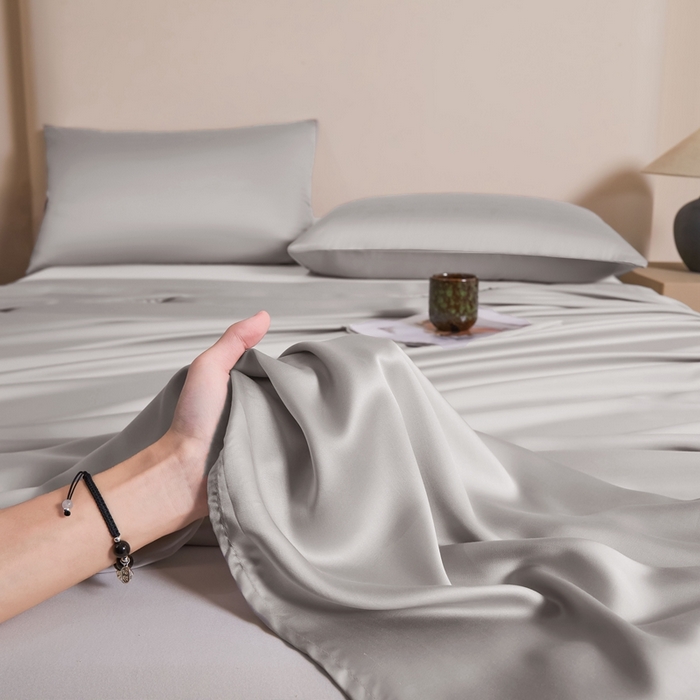 91家纺网 家纺一手货源 找家纺 雅萱家纺 2026新款60s天丝床单单品床单床单单件 60s天丝都市灰