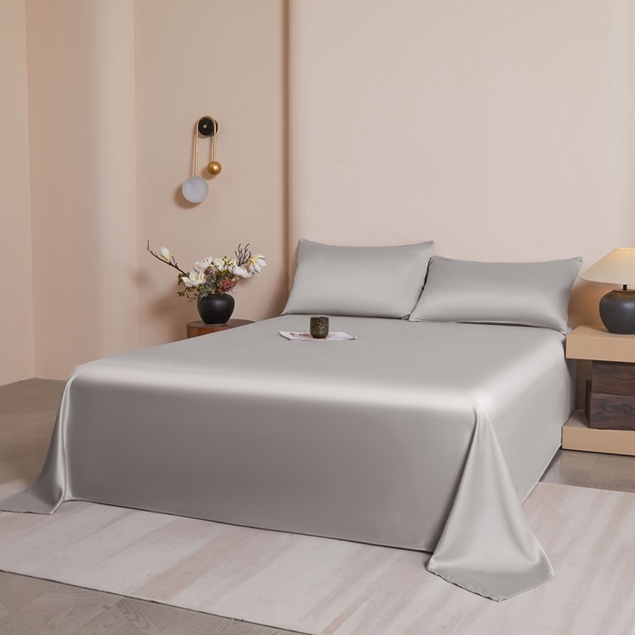 91家纺网 家纺一手货源 找家纺 雅萱家纺 2026新款60s天丝床单单品床单床单单件 60s天丝都市灰