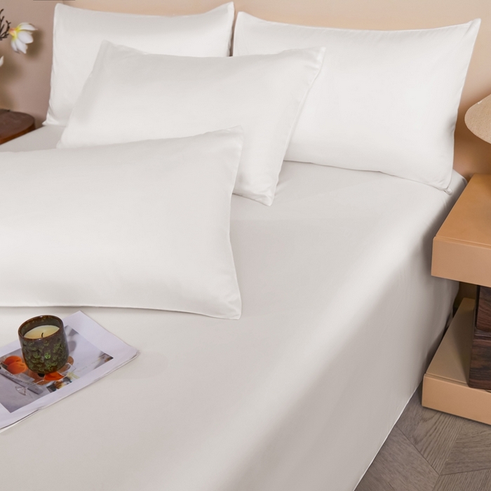 91家纺网 家纺一手货源 找家纺 雅萱家纺 2026新款60s天丝床单单品床单床单单件 60S天丝古董白